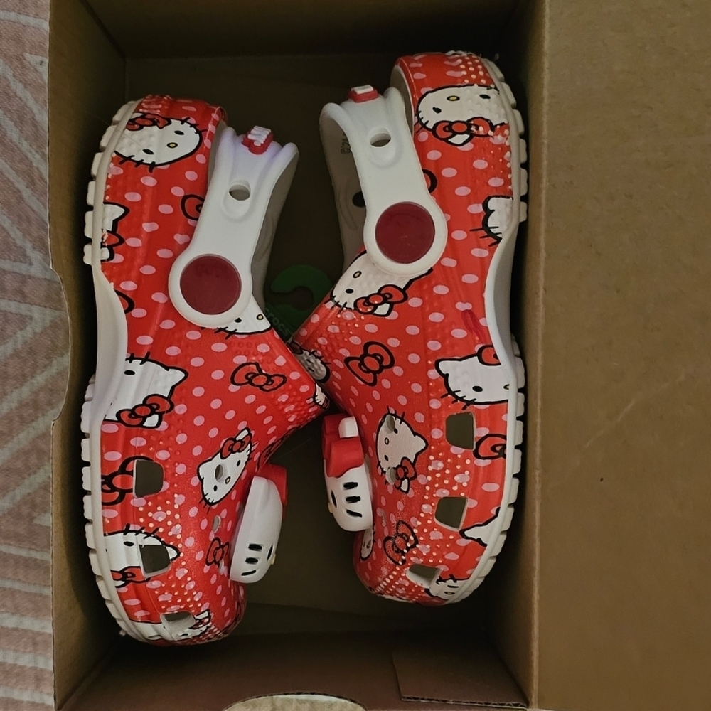 Hello Kitty Kids CROCS - Red and White